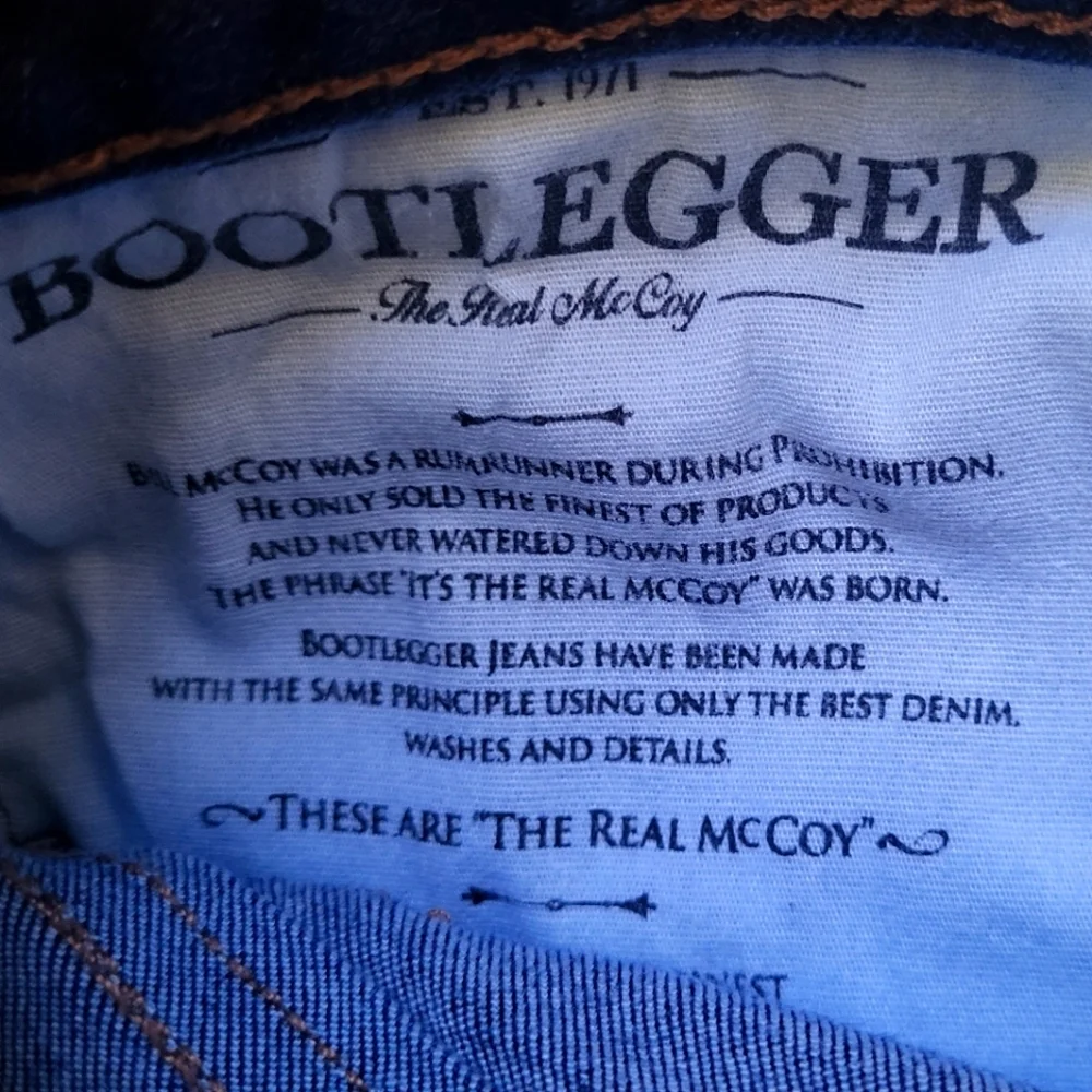 Womens Bootlegger The Real McCoy W30L30 Dark Wash Blue Denim Skinny Jeans - Picture 13 of 13